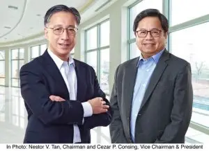 bancnet vice president nestor v. tan and bancnet chairman cezar p. consing